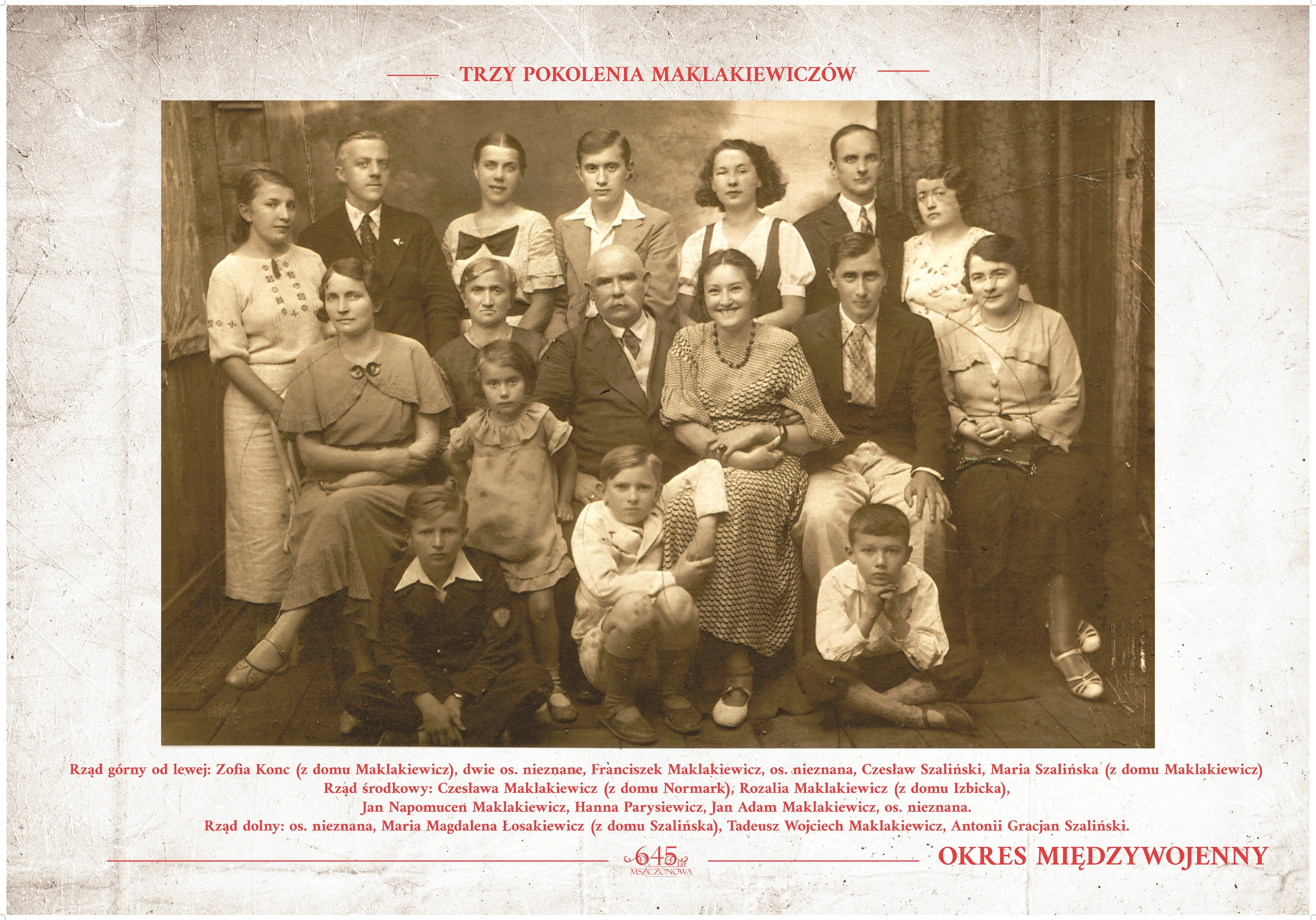 Trzy pokolenia Maklakiewiczów - zdjęcie grupowe
