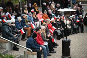 Zdjęcie: osoby uczestniczące w uroczystościach Narodowego Święta Niepodległości